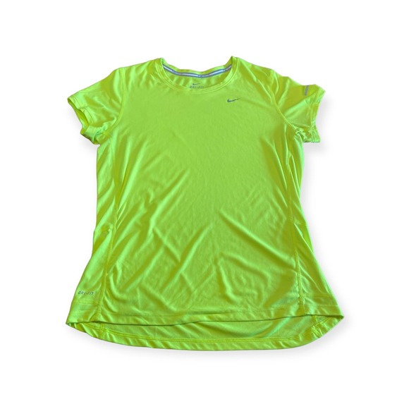 Nike Women's Running Miler Top, Volt, Size L - Picture 2 of 5